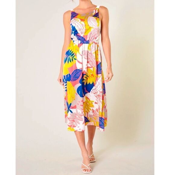 Sugarlips Dresses & Skirts - Tropical Print Midi Dress